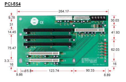 PCI-5S4 Backplane